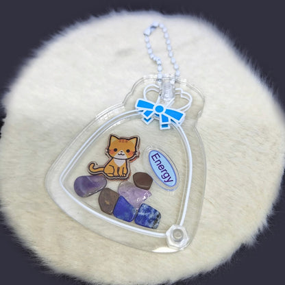 壓克力搖搖樂貓咪及天然水晶福袋掛飾盲袋😸