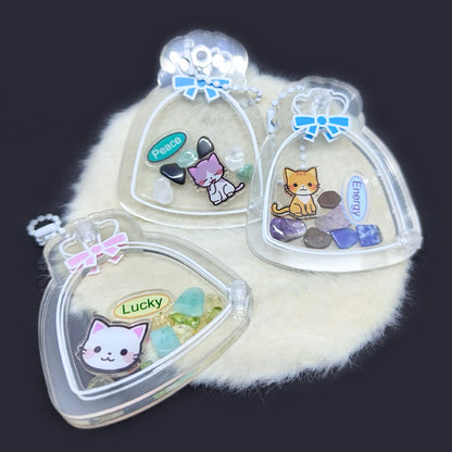 壓克力搖搖樂貓咪及天然水晶福袋掛飾盲袋😸