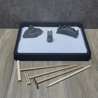 日式貓咪🐱桌面枯山水套裝⛰️