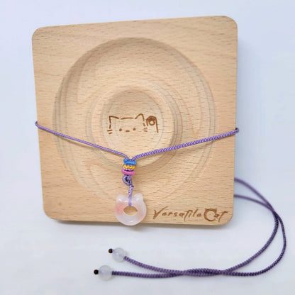 😸天然瑪惱貓咪平安扣頸繩