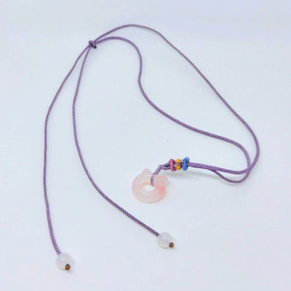 😸天然瑪惱貓咪平安扣頸繩