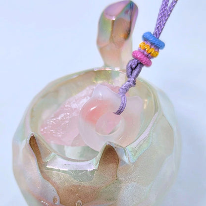 😸天然瑪惱貓咪平安扣頸繩