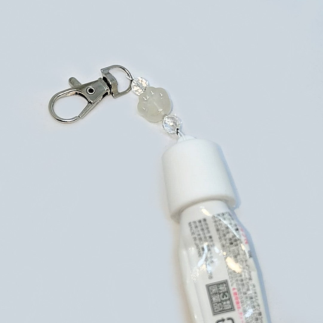 😽韓系便攜式硅膠唇膏帽貓掌水晶掛件💄