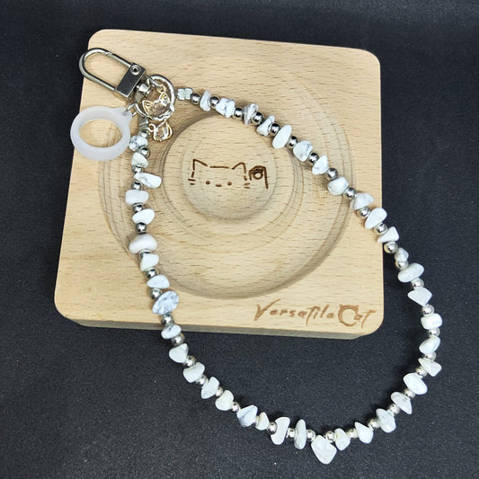 😽韓系便攜式硅膠唇膏環貓咪裝飾水晶石掛件💄