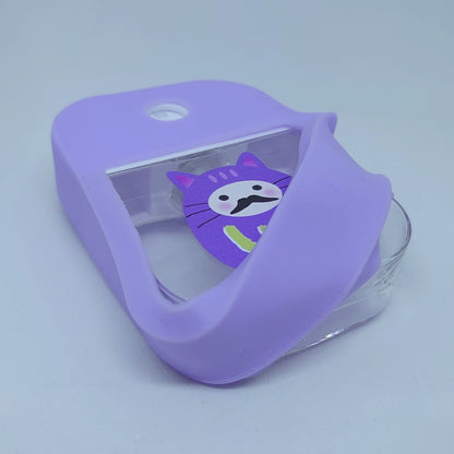 [自家設計] 紫色達摩貓噴樽